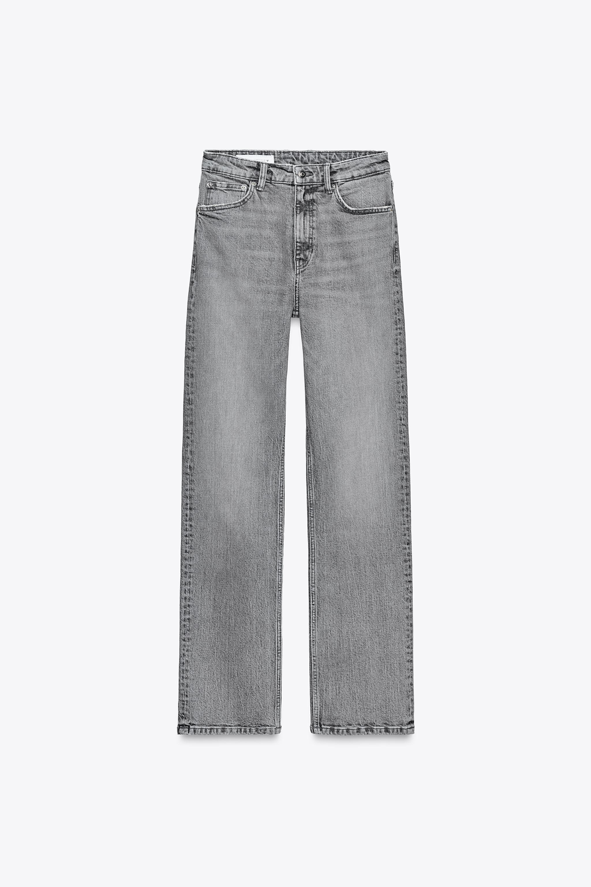 TRF HIGH-WAISTED STRAIGHT LEG JEANS | Zara US