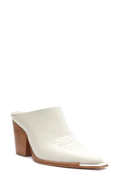 Schutz Alley Western Mule in Pearl at Nordstrom, Size 7.5 | Nordstrom