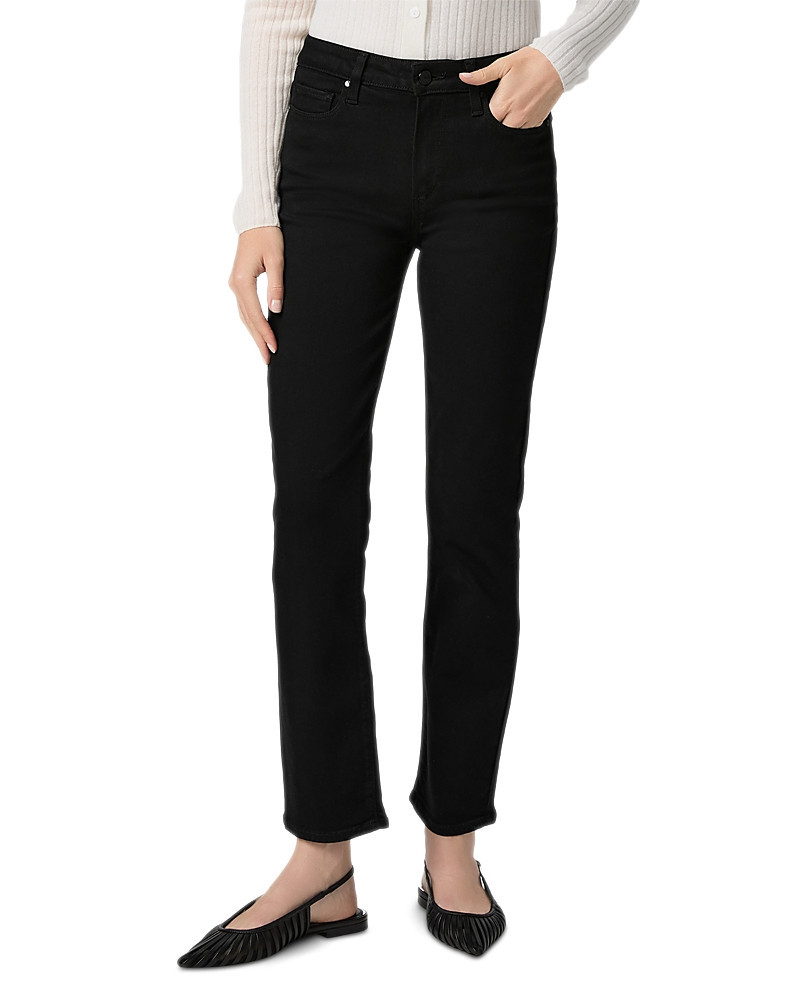 Paige Cindy Straight Jeans in Black Shadow | Bloomingdale's (US)