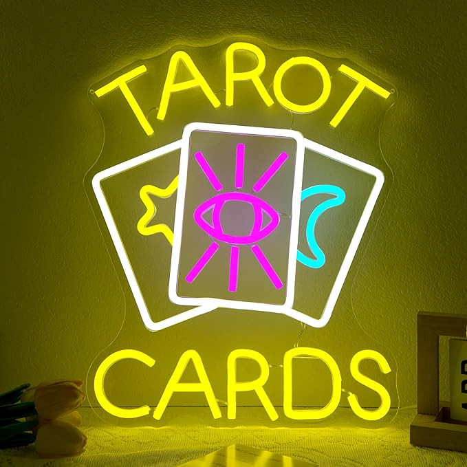 Tarot Cards Neon Sign Psychic Neon Sign for Wall Decor Tarot Cards Led Sign Tarot Neon Signs Psyc... | Amazon (US)