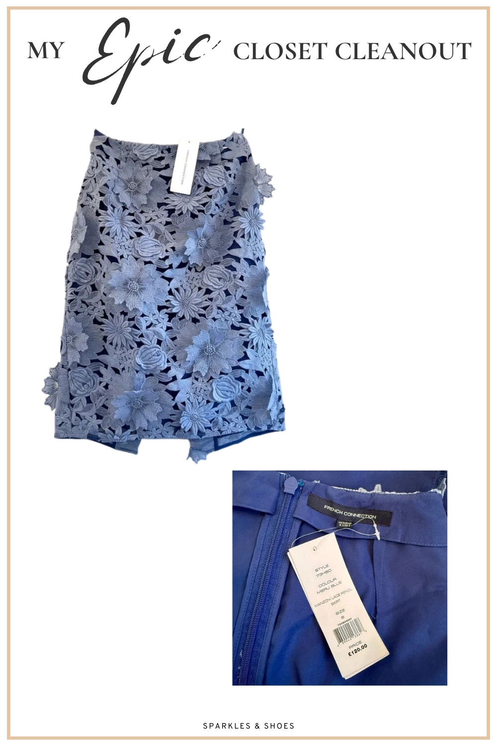 The French Connection Manzoni Lace Pencil Skirt – Meru Blue – US 6 / UK 10 – NWT - just one of the 100+ items for sale as part of my epic closet cleanout! #poshmark #secondhand #preloved #frenchconnection 

 #LTKSaleAlert