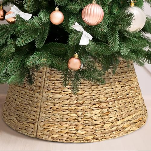 Lefree Christmas Tree Collar, Natural Handwoven Wicker Design, 27-Inch Woven Tree Collar Fits 6-9 Feet Christmas Trees, 5-Piece Natural Tree Collar for Pencil Trees. | Amazon (US)