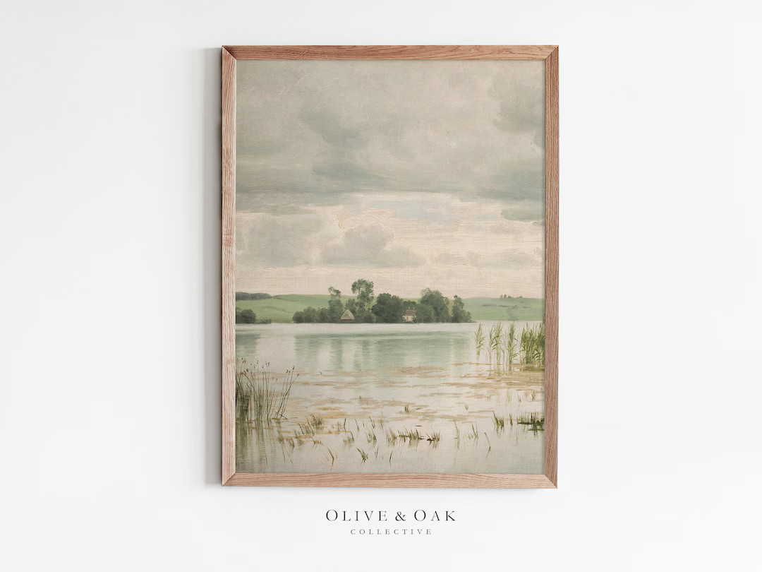Neutral Landscape Print / Vintage Oil Painting PRINTABLE / - Etsy | Etsy (US)