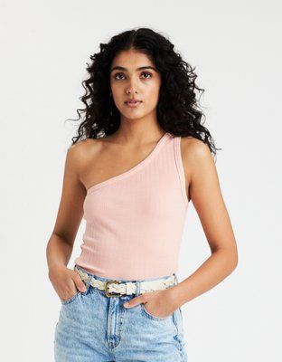 AE One Shoulder Tank Top | American Eagle Outfitters (US & CA)