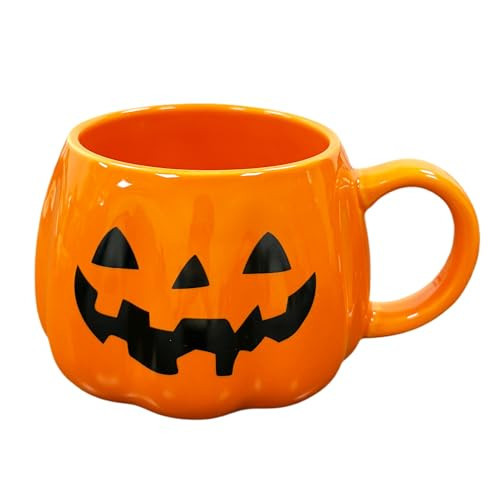 HS&ROXIN Halloween Mug Novelty Pumpkin Mug 3D Cute Ceramic Cup Halloween Coffee Cup Spooky Fall Decor and Christmas Birthdays Perfect Gifts for Kids and Adults Men Women (Orange) | Amazon (US)