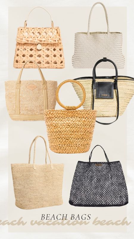 Beach bags! I’ve loved using several of these on our recent vacations, they’re perfect for storing my things and the girls’ toys! 

Beach bags, raffia bags, straw bag, woven bag, spring break, travel bag, Maddie diff 

#LTKitbag #LTKtravel #LTKSeasonal