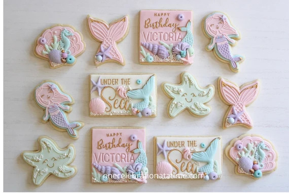 Under the Sea Cookies Customizable Mermaid Themed Cookies | Etsy | Etsy (US)