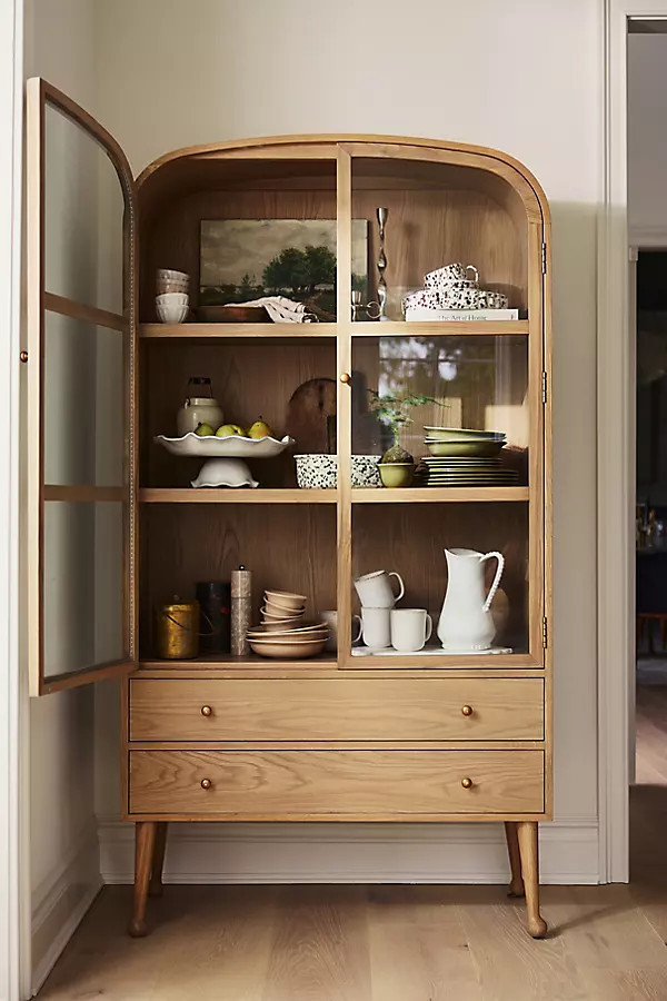 Moretti Oak Curio Cabinet | Anthropologie (US)