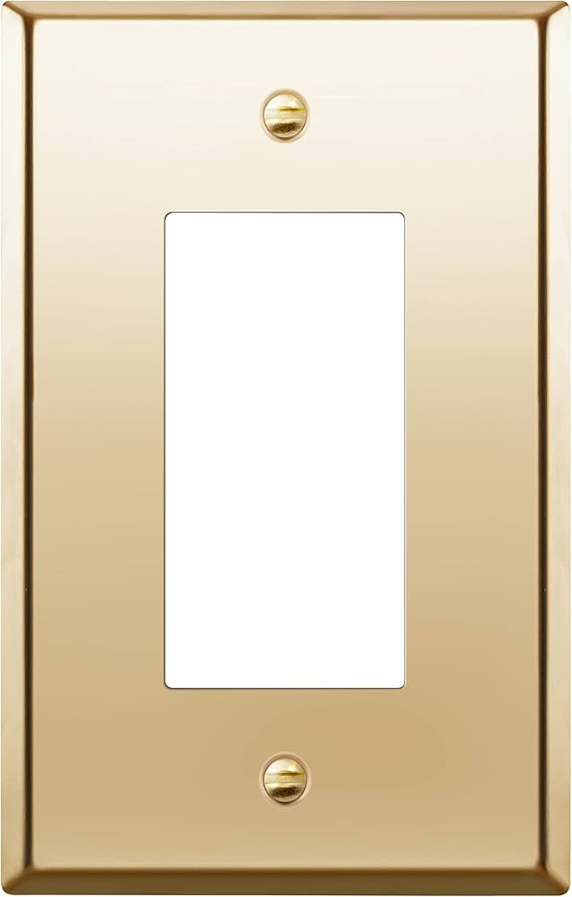 LIDER Decorator Switch or Receptacle Metal Wall Plate, Stainless Steel Outlet Cover, Corrosion Re... | Amazon (US)