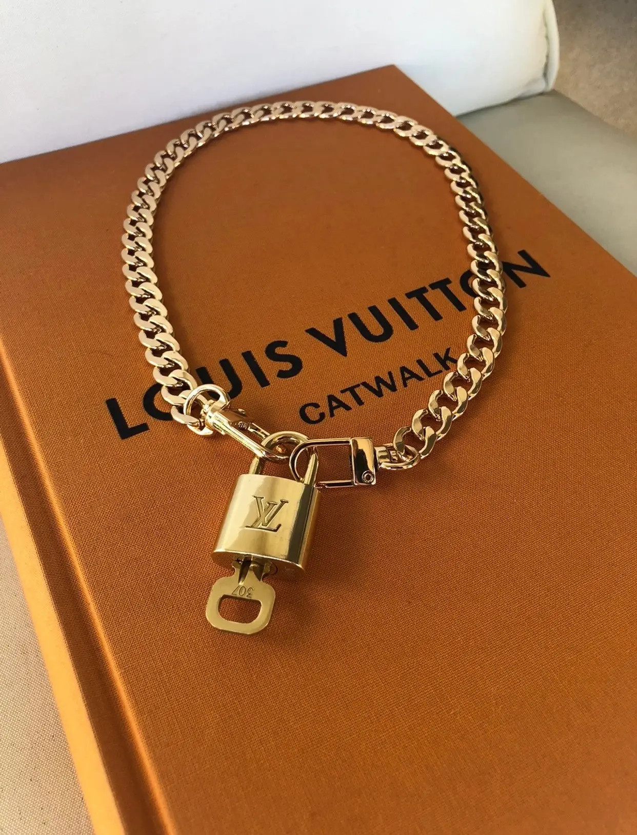 Louis Vuitton Louis Vuitton Lock Custom Necklace | Grailed | Grailed