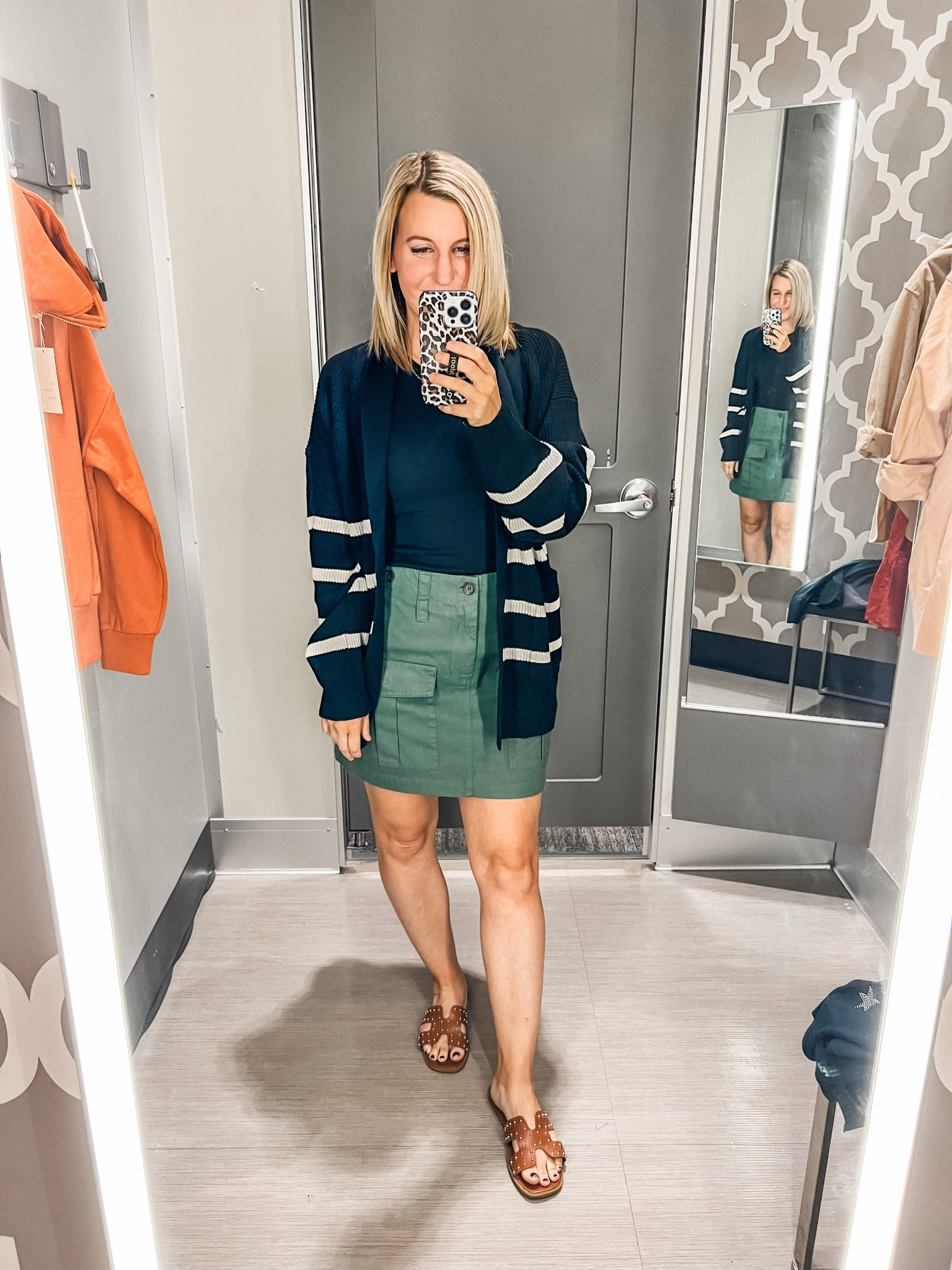 Loving this utility look. Wearing a small in everything. This cardigan is soft and cozy! 
Fall outfits, women’s dress 

#LTKfindsunder50 #LTKsalealert