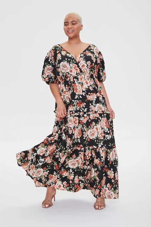 Plus Size Floral Tiered Maxi Dress | Forever 21 (US)