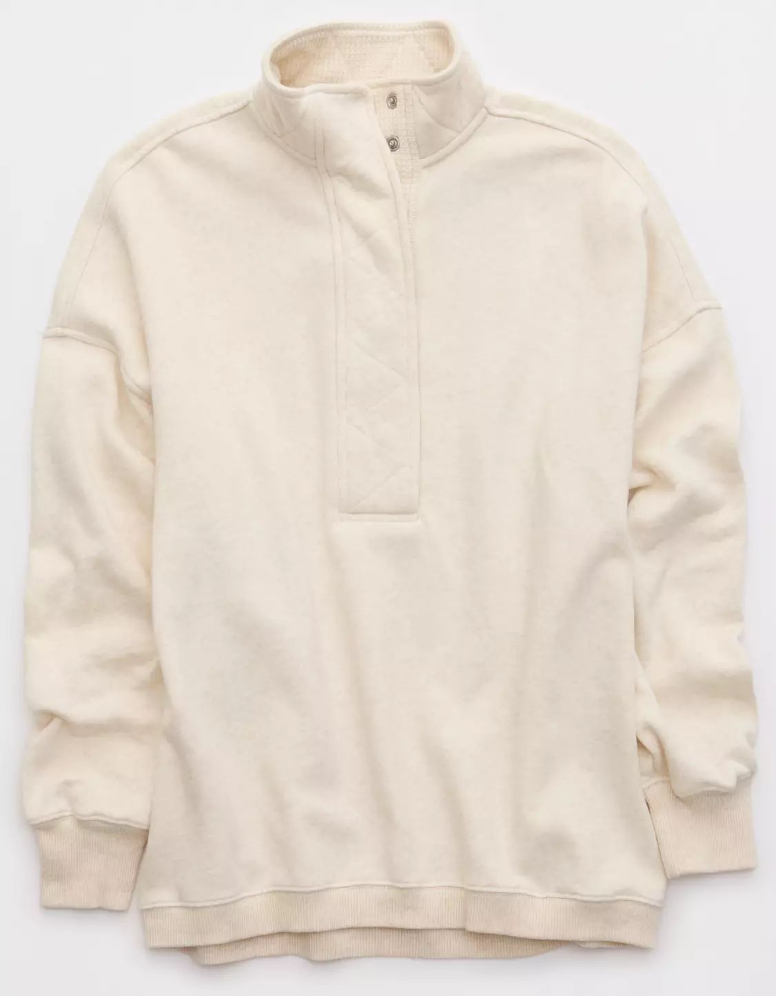 Aerie Getaway Quarter Snap Sweatshirt | American Eagle Outfitters (US & CA)