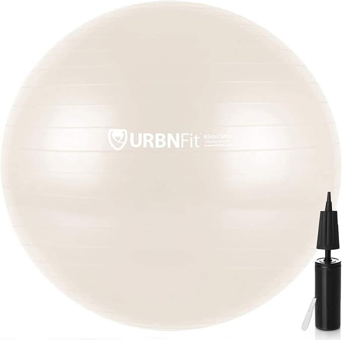 URBNFit Exercise Ball (Multiple Sizes) for Fitness, Stability, Balance and Yoga Ball. Workout Gui... | Amazon (US)