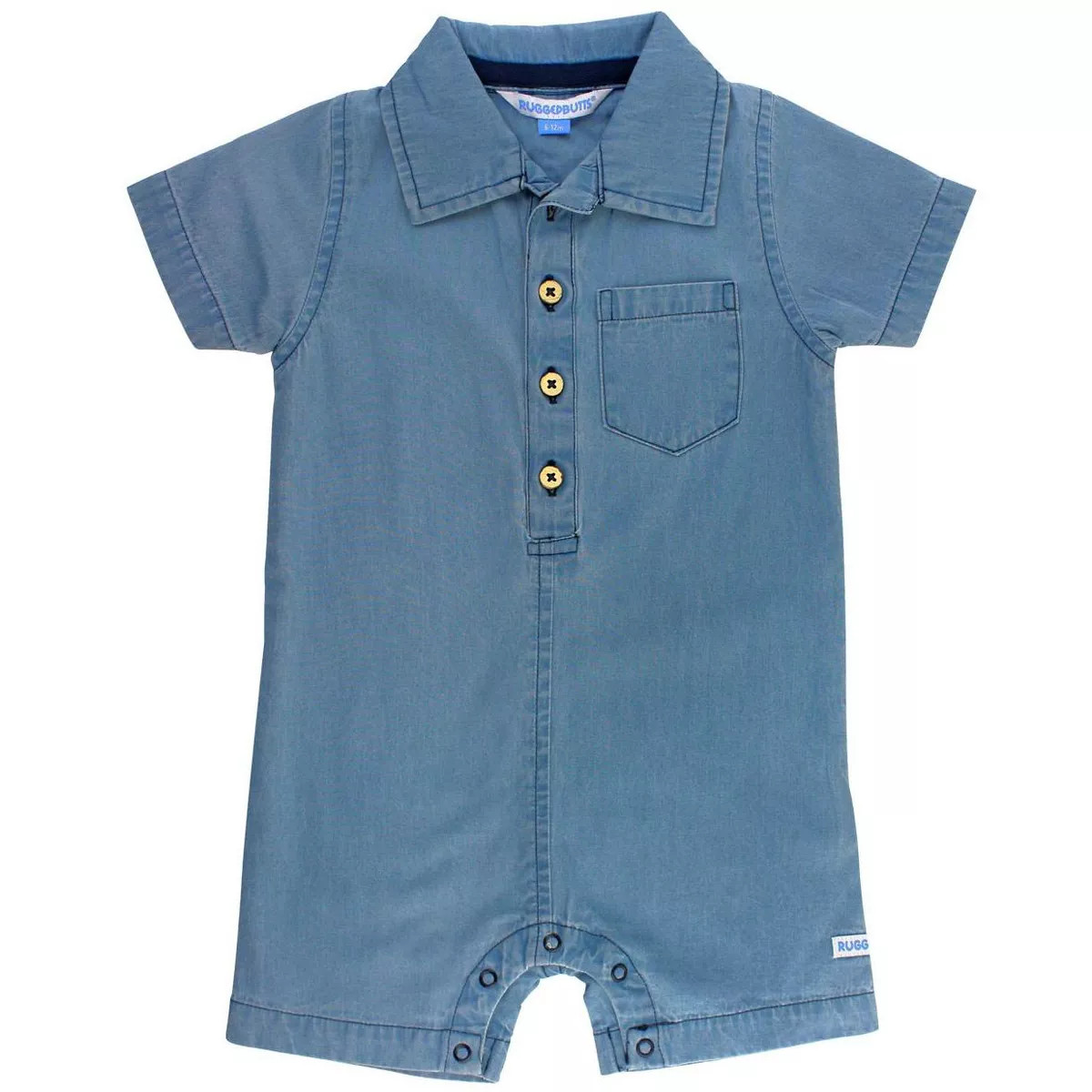RuggedButts Baby Toddler Boys Short Sleeve Button-Up Romper | Target
