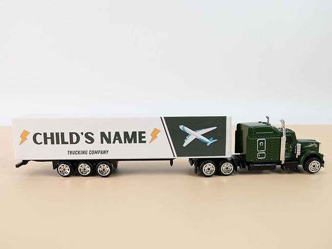 MT WORLD Personalized Toy Truck with Name Custom Semi Truck Toy Tonka Container Car Carrier 1:64 ... | Amazon (US)