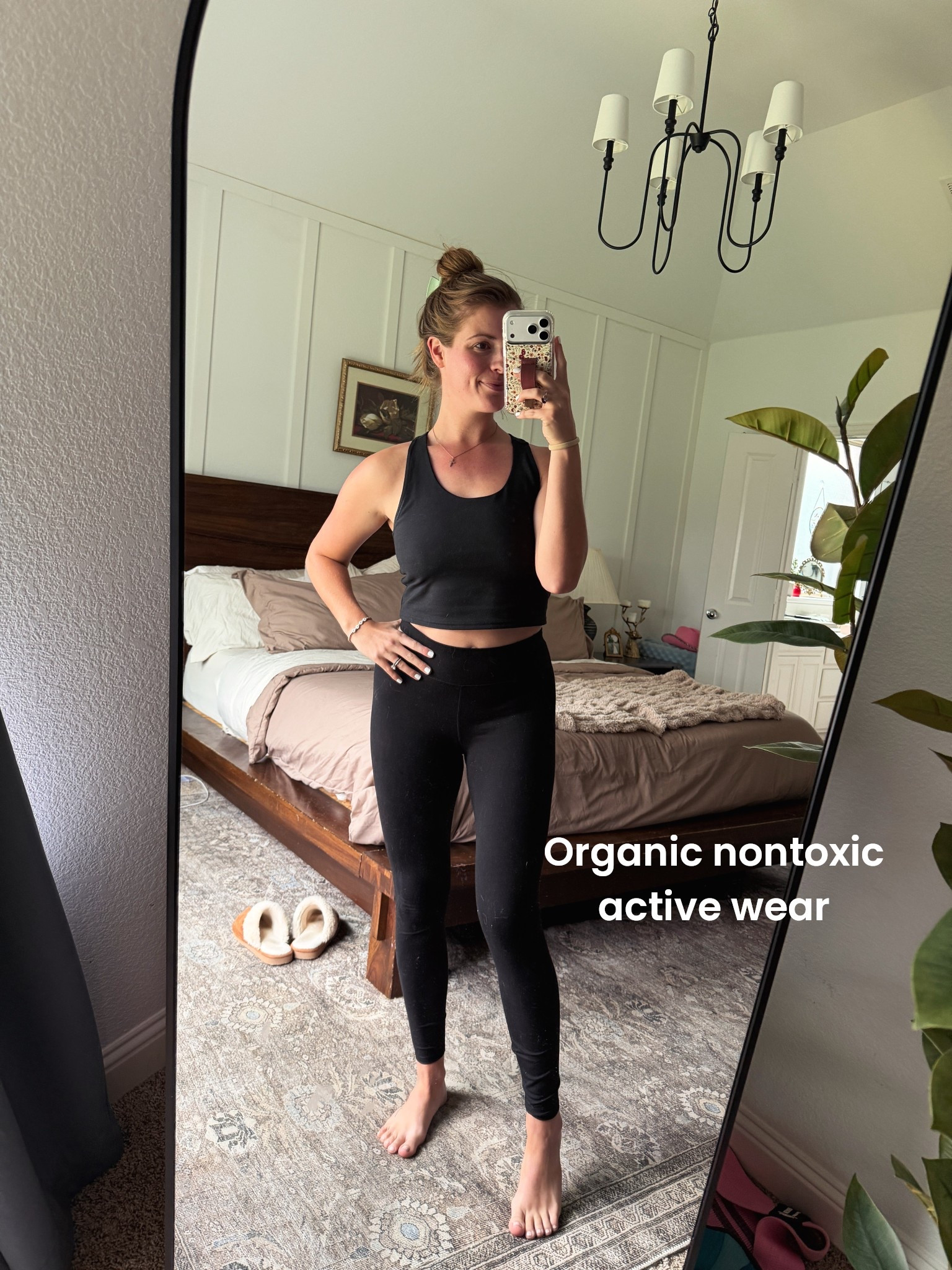 Non toxic active wear! Obsessed!! Wearing small in bottoms and medium in top could have gone down in top though too. And wearing these cakes for nipple covers  

#LTKfitnessgoals #LTKmomlife