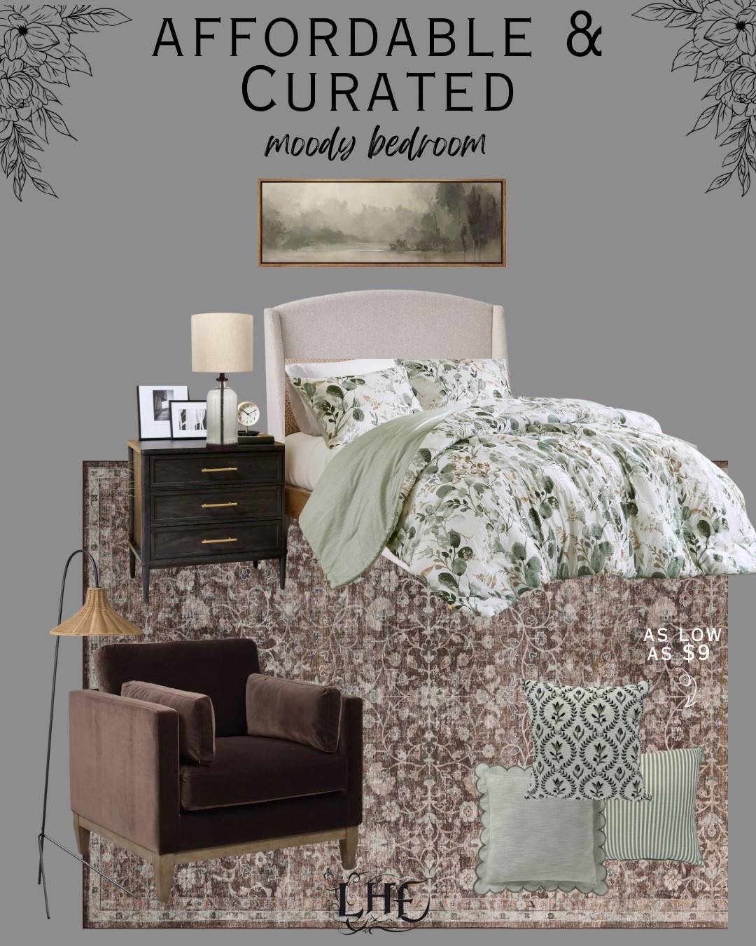 If you don’t know yet I’m all about the moody bedroom vibes 😍. Get the look by clicking the thumbnails below 👇. Bedroom, bedding, moody bedroom, vintage rug, floor lamp, rattan floor lamp, velvet chair, bedroom chair, accent pillows, table lamp, nightstand, affordable bedroom furniture, affordable bedroom, affordable bedding, bedroom rug, bedroom furniture, bedroom inspo, bed frame, wingback bed frame, platform bed frame, bedding master bedroom, bedroom ideas, bedroom mood board, bedroom lighting, bedroom lamps, bedroom wall art, bedroom wall decor 

#LTKStyleTip #LTKHome #LTKSaleAlert