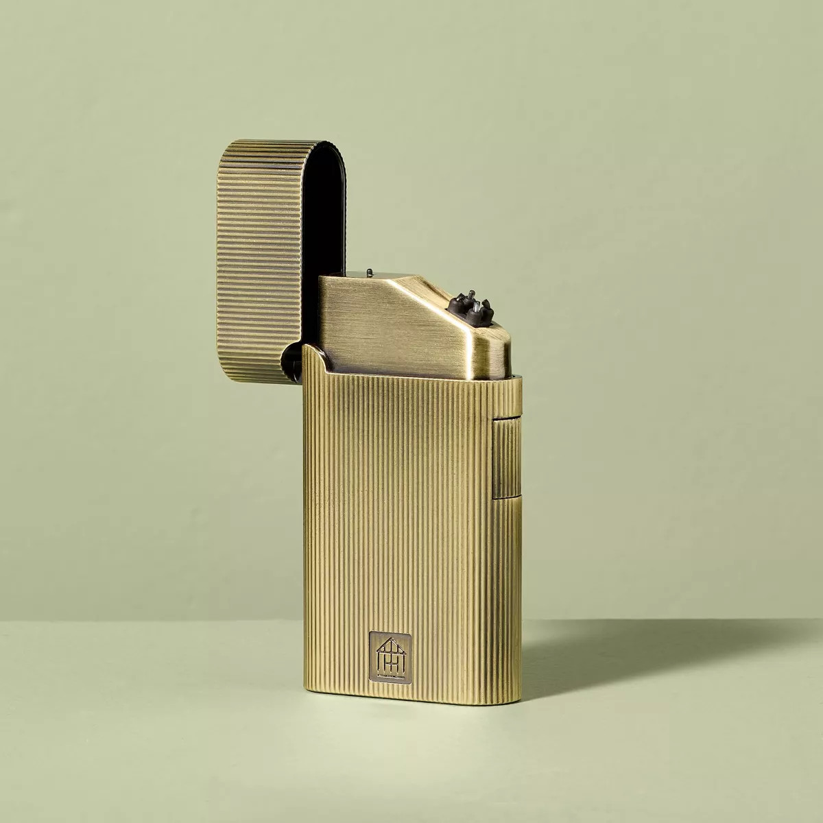 Ribbed Brass Battery Rechargeable Thumb Lighter - Hearth & Hand™ with Magnolia | Target