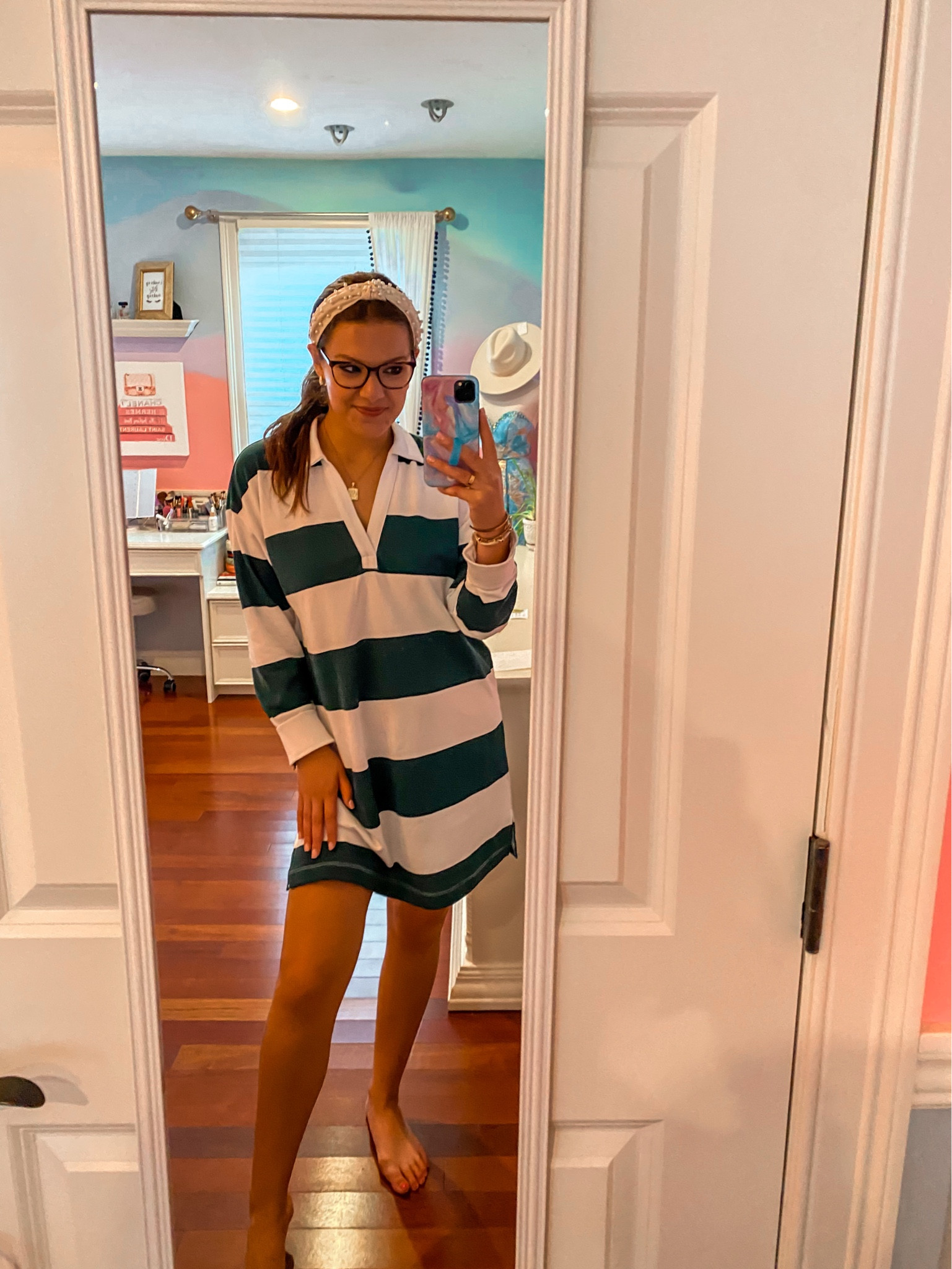 Casual summer outfit, summer to fall transition outfit, school outfit, high school fashion, H&M dress, amazon pearl headband 

#LTKU #LTKSeasonal #LTKstyletip