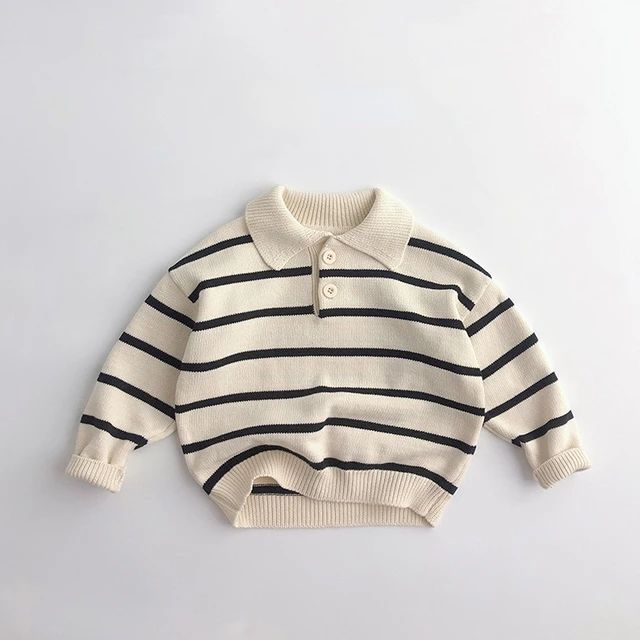Children's Striped Sweater Spring And Autumn Turtleneck Pullover Sweater Boys And Girls Sunny Cot... | AliExpress (US)