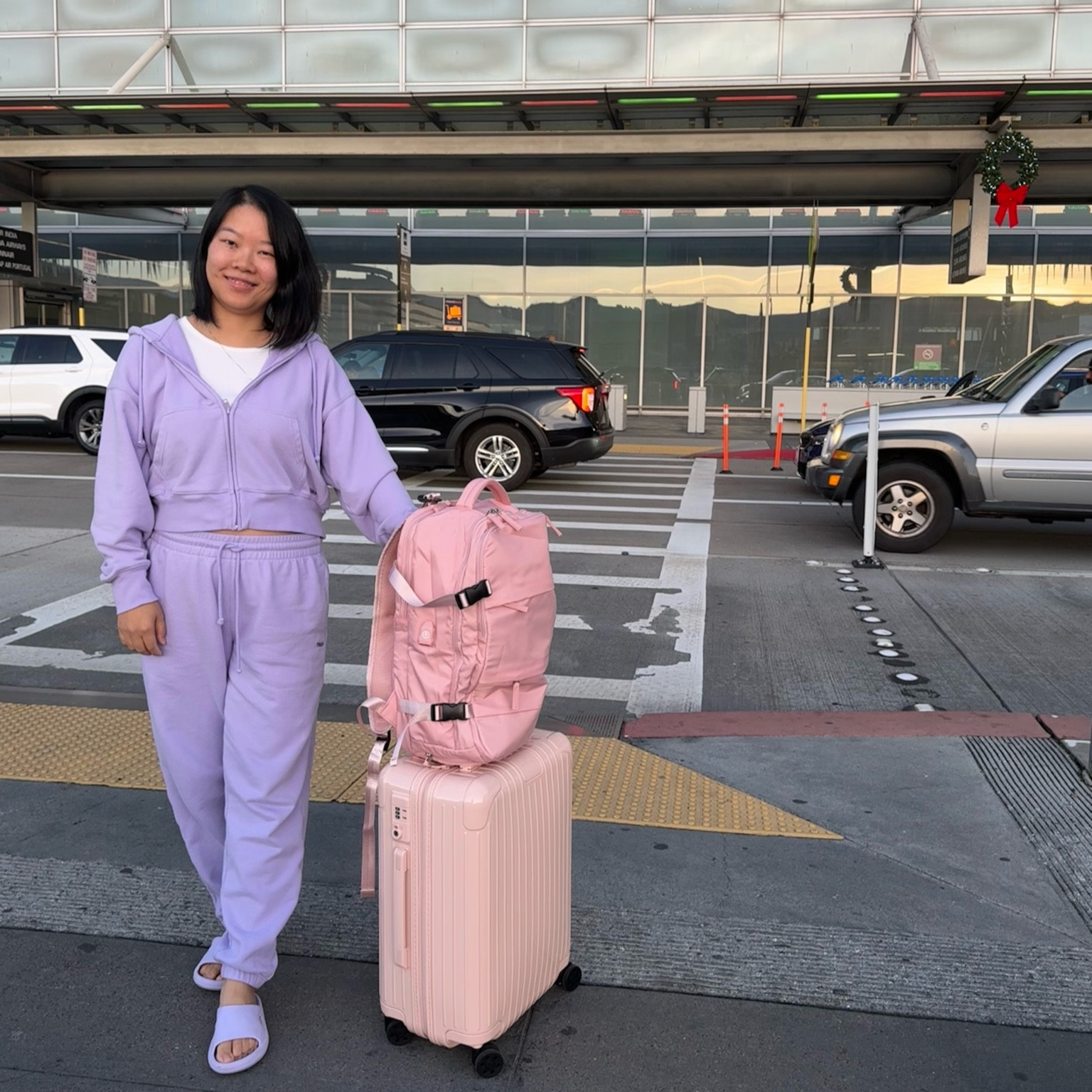 Travel fashion = comfy outfit? First time wearing sweats to flight and realized how many others are doing the same

#LTKfindsunder100 #LTKstyletip #LTKtravel