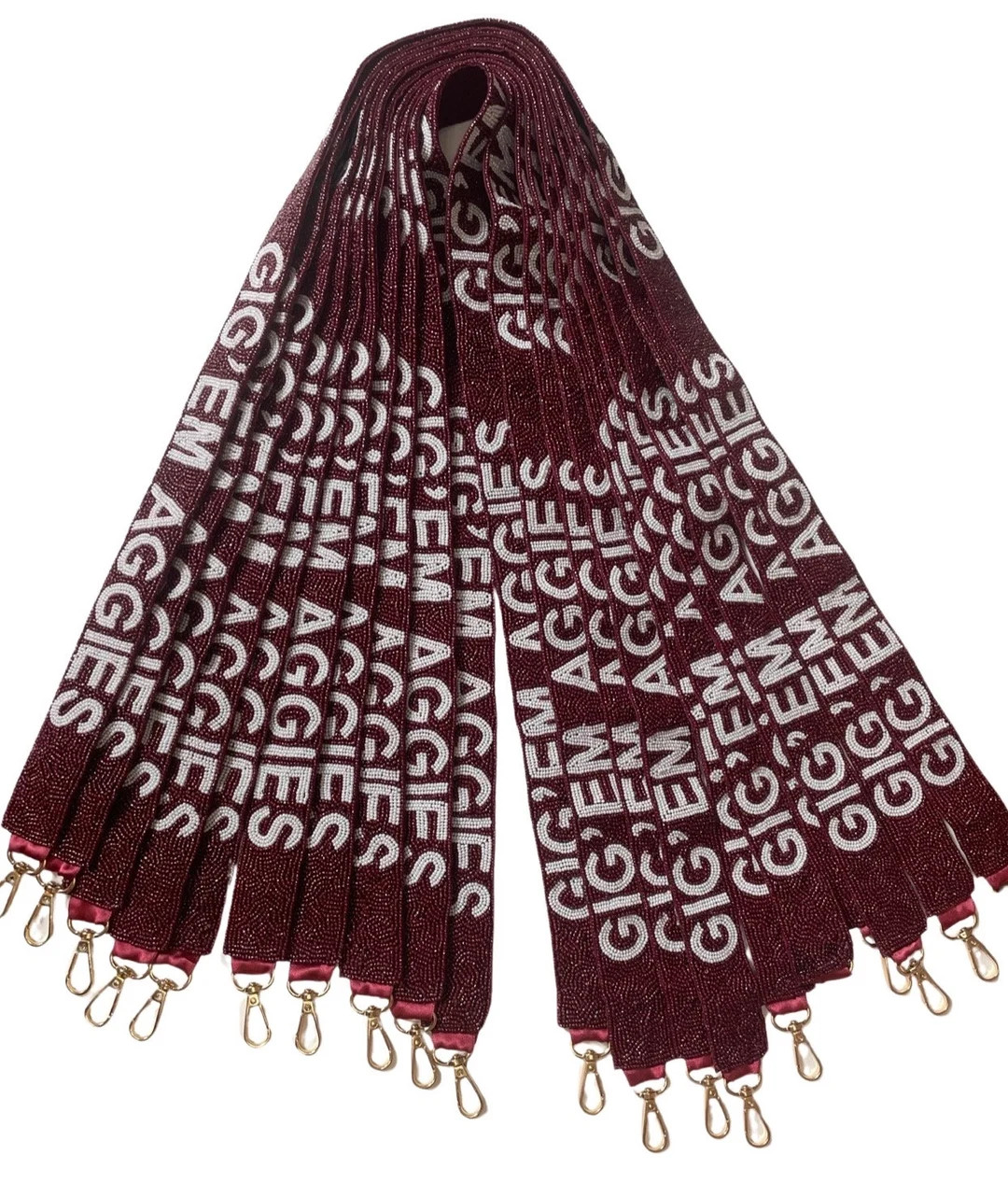 Aggies Texas A&M Bag Strap, Aggies Accessories, Purse Strap, Aggies Bag, Beaded Aggies Crossbody ... | Etsy (US)