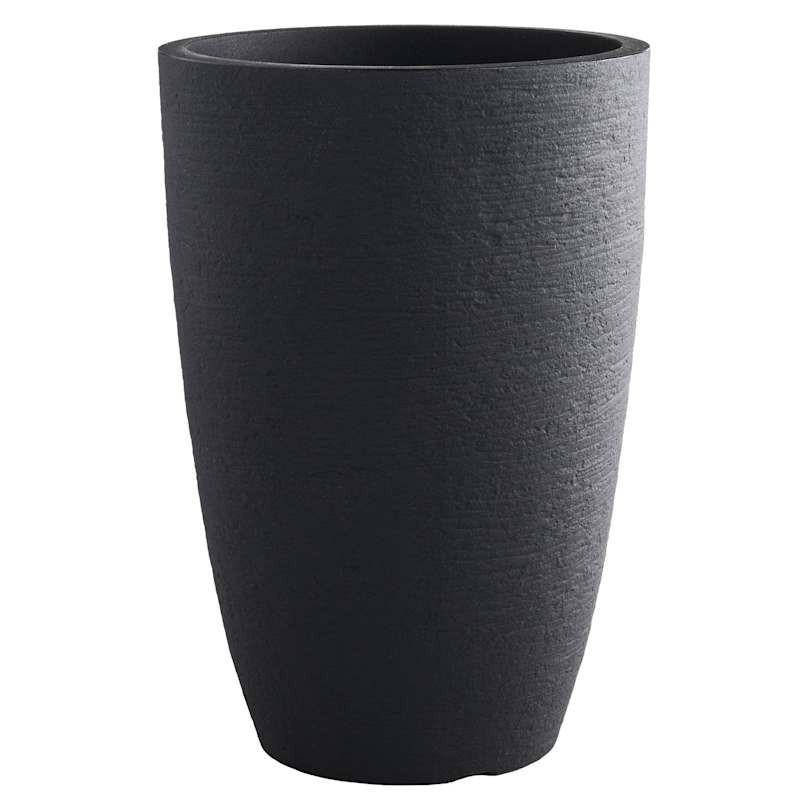 Japi All Weather Proof Black Modern Conic Outdoor Planter, Small | At Home