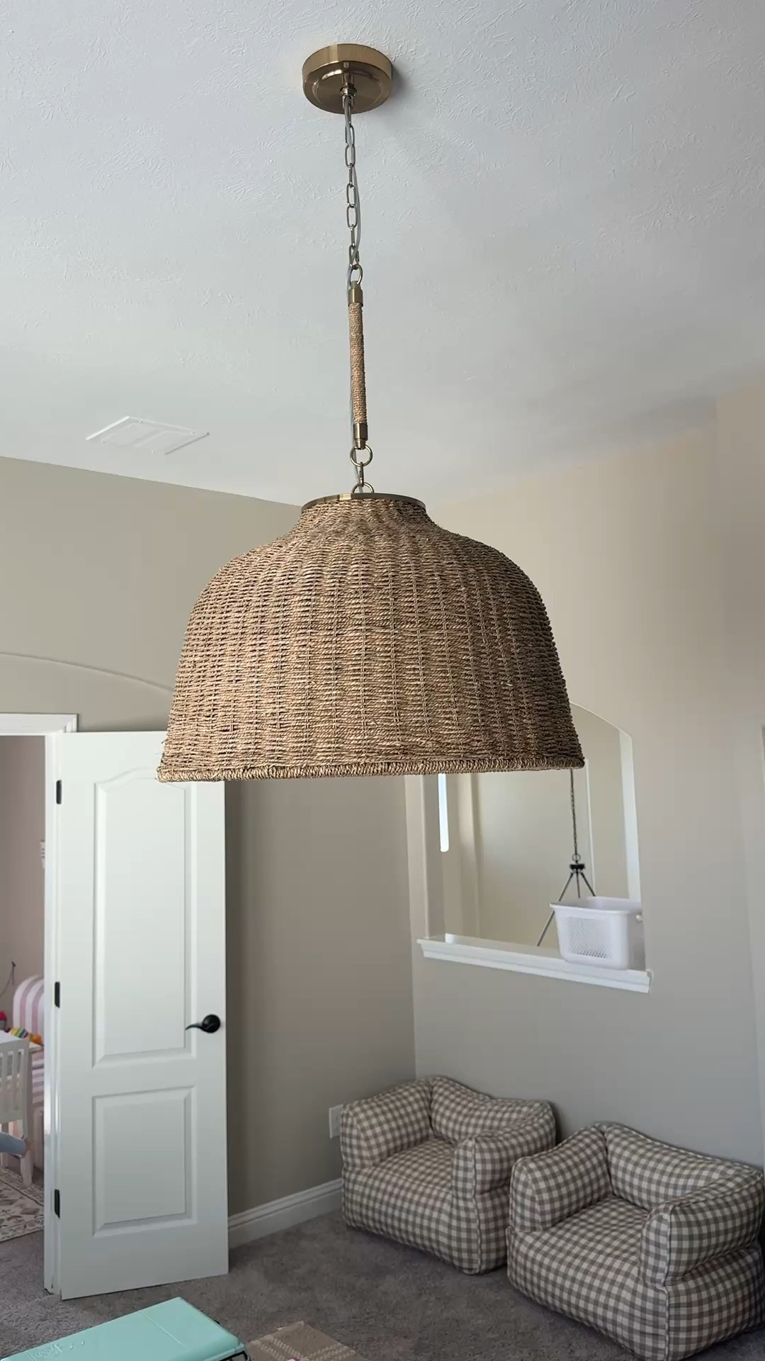 The prettiest woven pendant light, perfect for our playroom!

#LTKKids #LTKHome #LTKSaleAlert