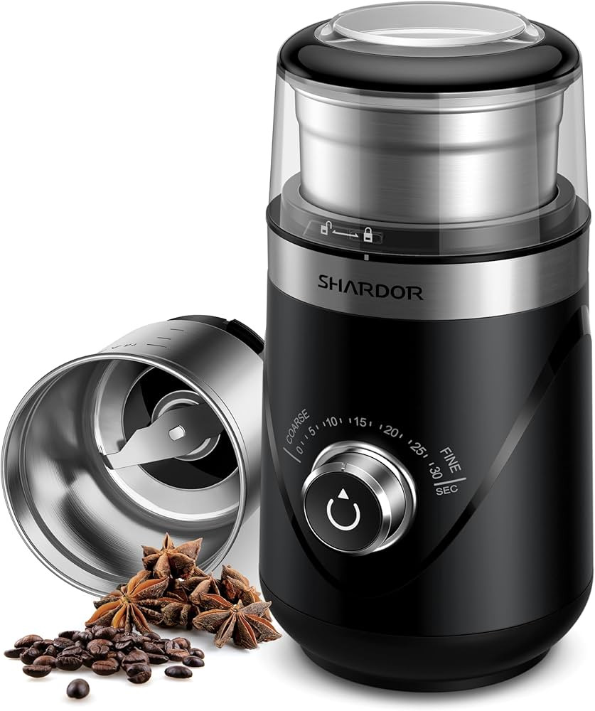 SHARDOR Upgraded Adjustable Coffee Grinder Electric, Herb/Spice Grinder, Espresso Grinder with 1 ... | Amazon (US)
