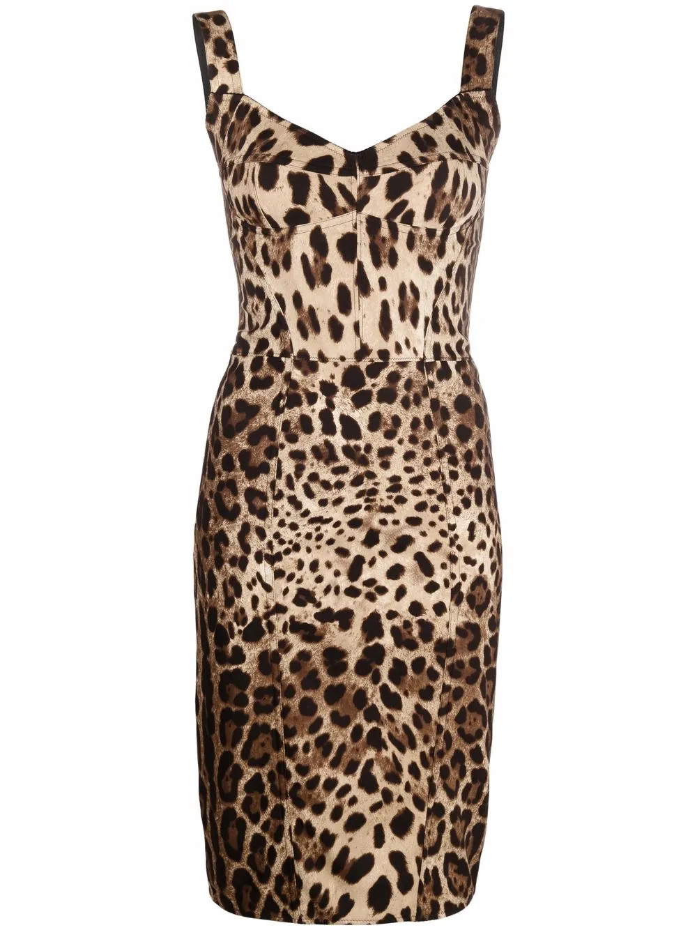 Dolce & Gabbana leopard-print Corset Midi Dress | Neutrals | FARFETCH | Farfetch Global
