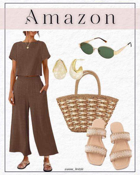 Spring outfit, two piece set, 2 piece set, amazon fashion finds 

#LTKfindsunder50 #LTKfindsunder100
