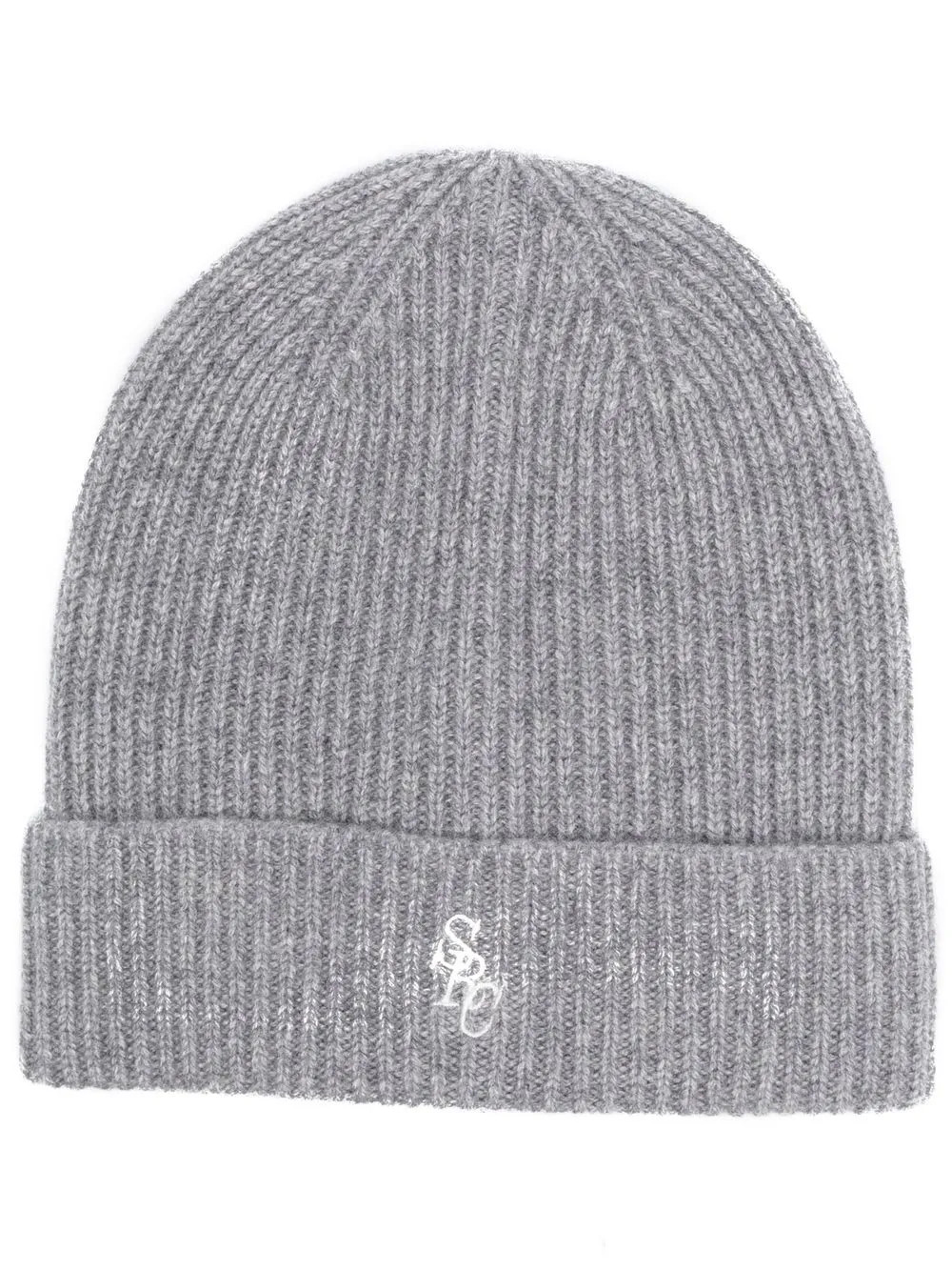 Sporty & Rich logo-embroidered Cashmere Beanie | Grey | FARFETCH | Farfetch Global