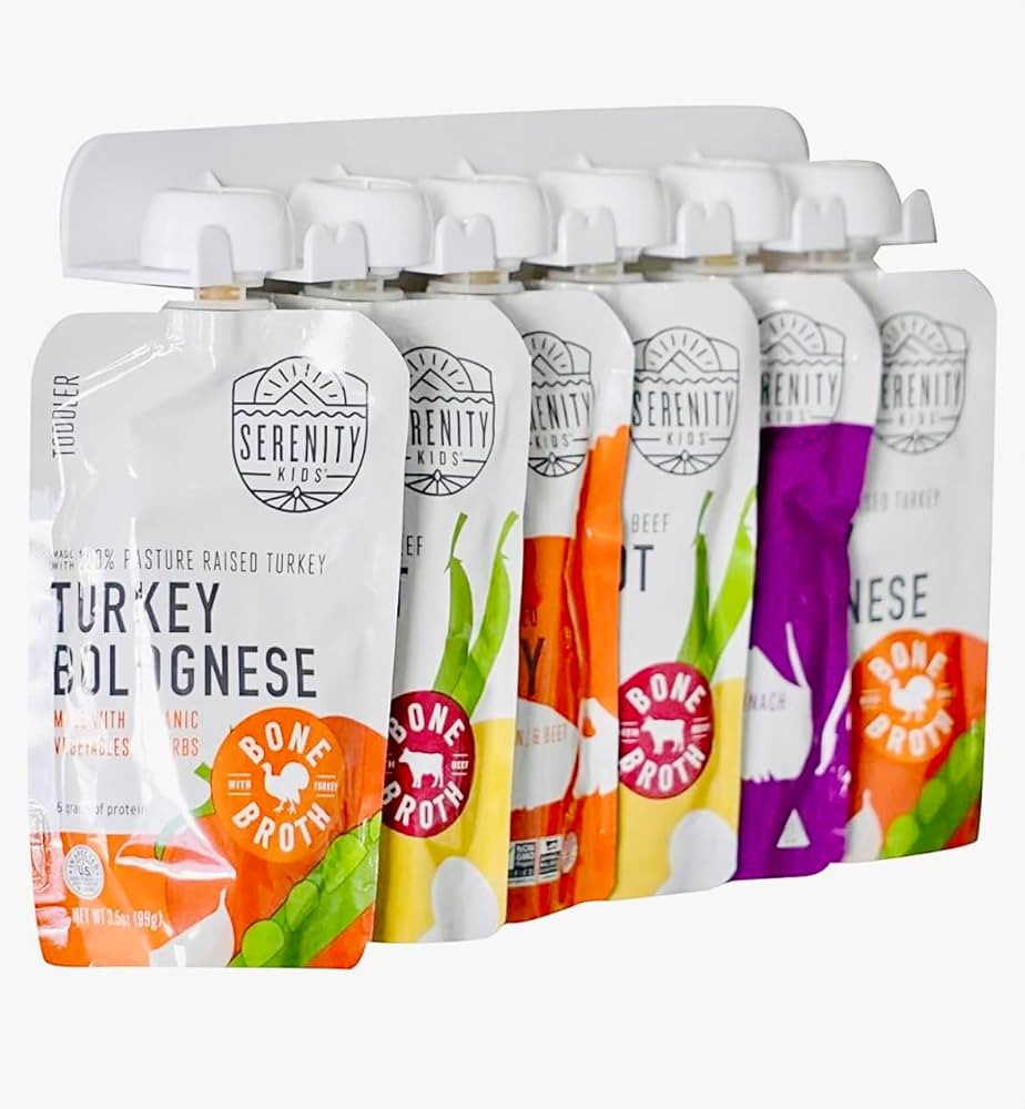 The Food Pouch Organizer Set - Hanger Style Peel-and-Stick Holder for Baby Food, Applesauce, Yogu... | Amazon (US)