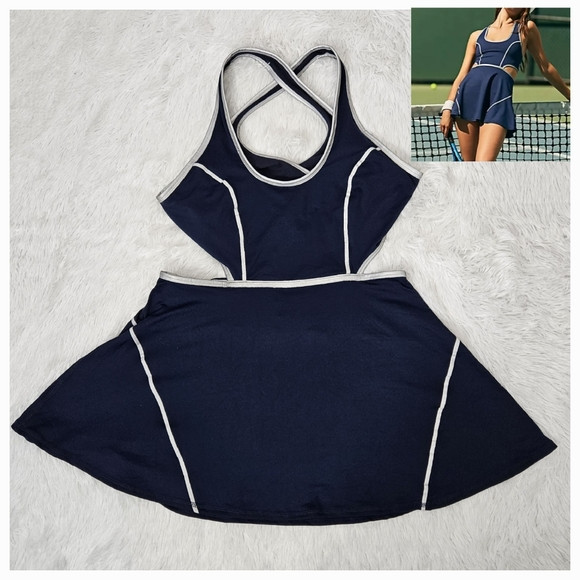 Free People Movement Give It A Whirl Dress Navy Blue | Poshmark