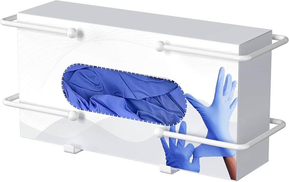 niffgaff Glove Box Dispenser Wall Mount: White Glove Holder Organizer for Disposable Glove Box & ... | Amazon (US)