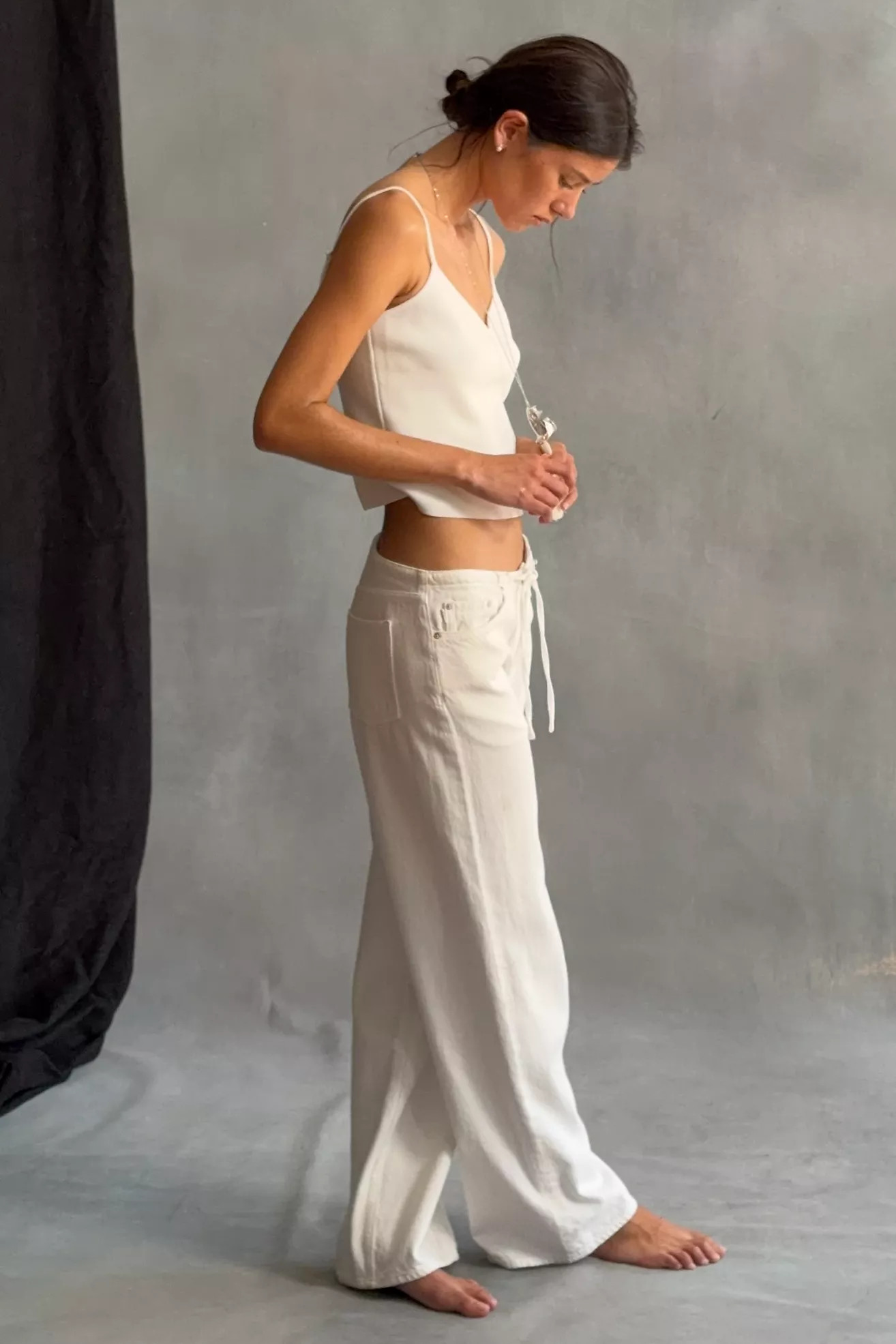 DL1961 Sienna Aura Drawstring Low-Slung Wide-Leg Jeans | Anthropologie (US)