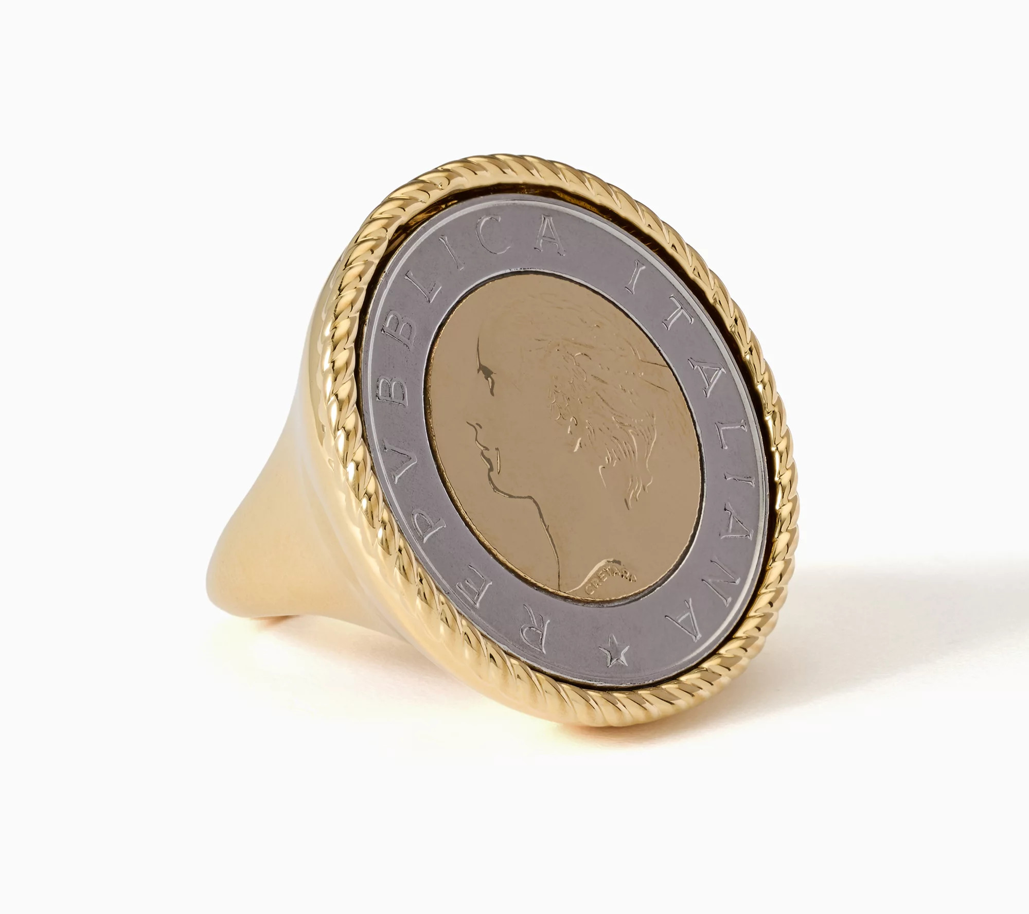 David Markstein Bronze 500 Lira Coin Upscale Ring | QVC