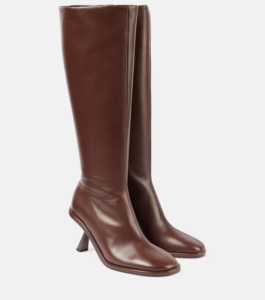 Souliers Martinez Riana leather knee-high boots | Mytheresa (UK)