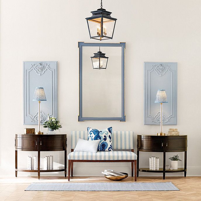 Amboise Decorative Wall Panel Pearl Blue | Ballard Designs, Inc.