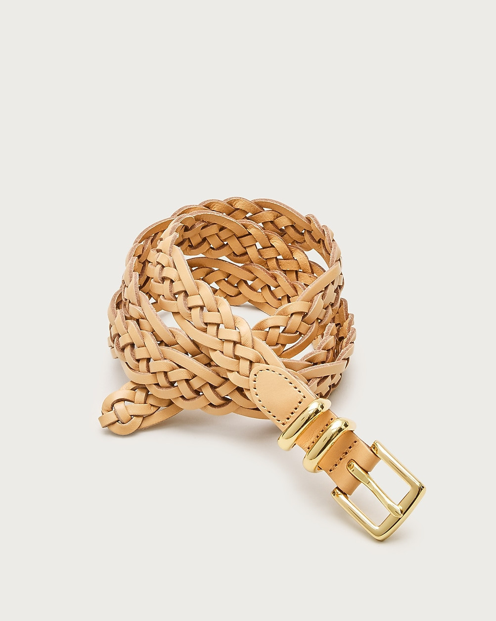 Skinny braided belt in Italian leather | J. Crew US
