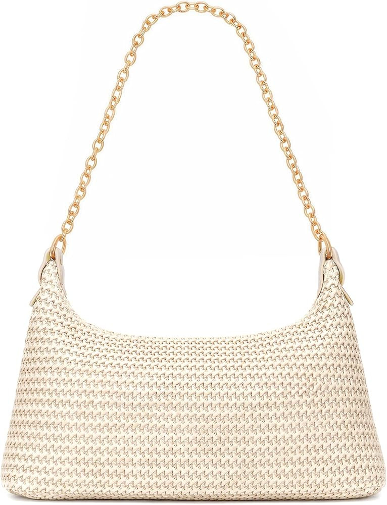 Beach Bags for Women Summer Straw Purse Boho Woven Shoulder Bag Crochet Purse Vacation Tote Handb... | Amazon (US)