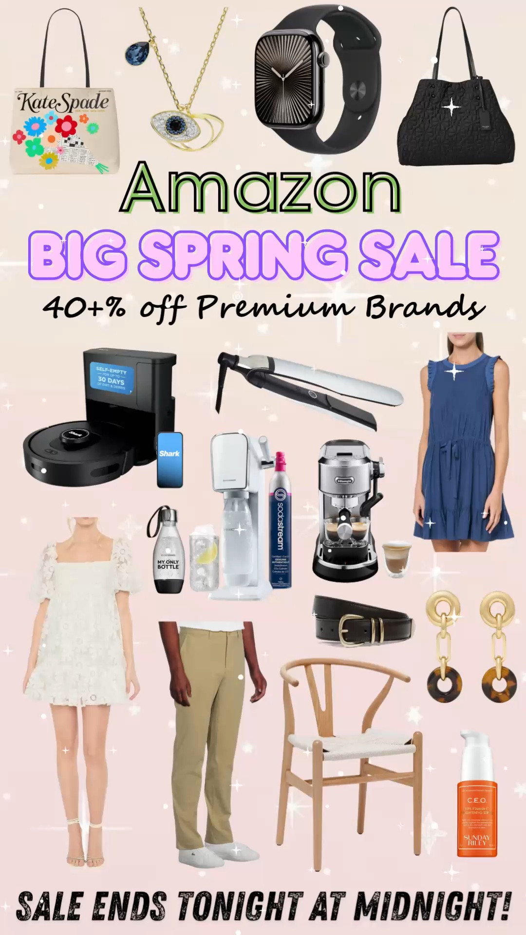 Amazon’s big spring sale ends tonight at midnight! Save 40% and up on premium brands. 

Check out my previous posts for more sale! 

Men’s clothing, women’s clothing, necklace, robo vacuum, evil eye, dress earrings, poly & bark, chair, purse, bag, luxury, high end, deal, belt, straightener 

#LTKMidsize #LTKSaleAlert #LTKHome
