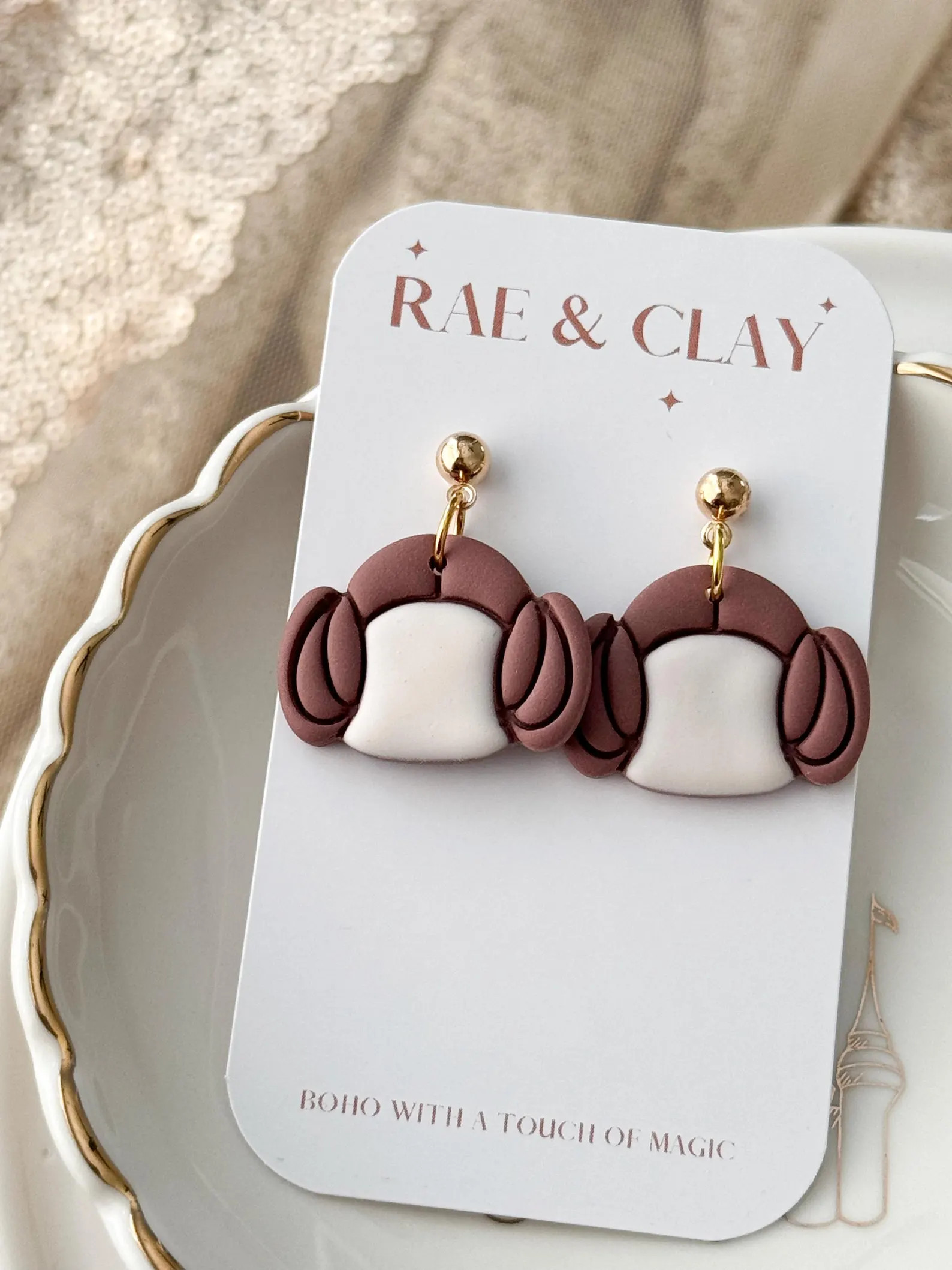 Space Princess Dangles | Star Wars Inspired Clay Earrings | Disney Earrings | Disney Parks | Star... | Etsy (US)