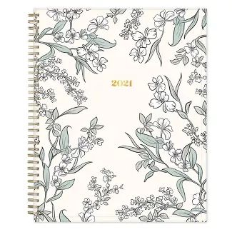 2021 The Everygirl Planner 8.5" x 11" Clear Plastic Cover Weekly/Monthly Wirebound Tuberose - Blu... | Target