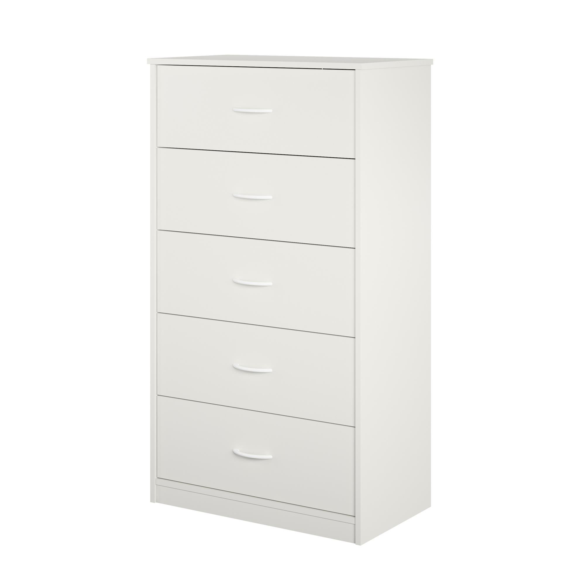 Mainstays Classic 5 Drawer Dresser, White Finish | Walmart (US)