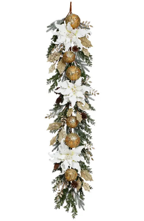 Mark Roberts Holiday Floral Garland in Rust at Nordstrom | Nordstrom