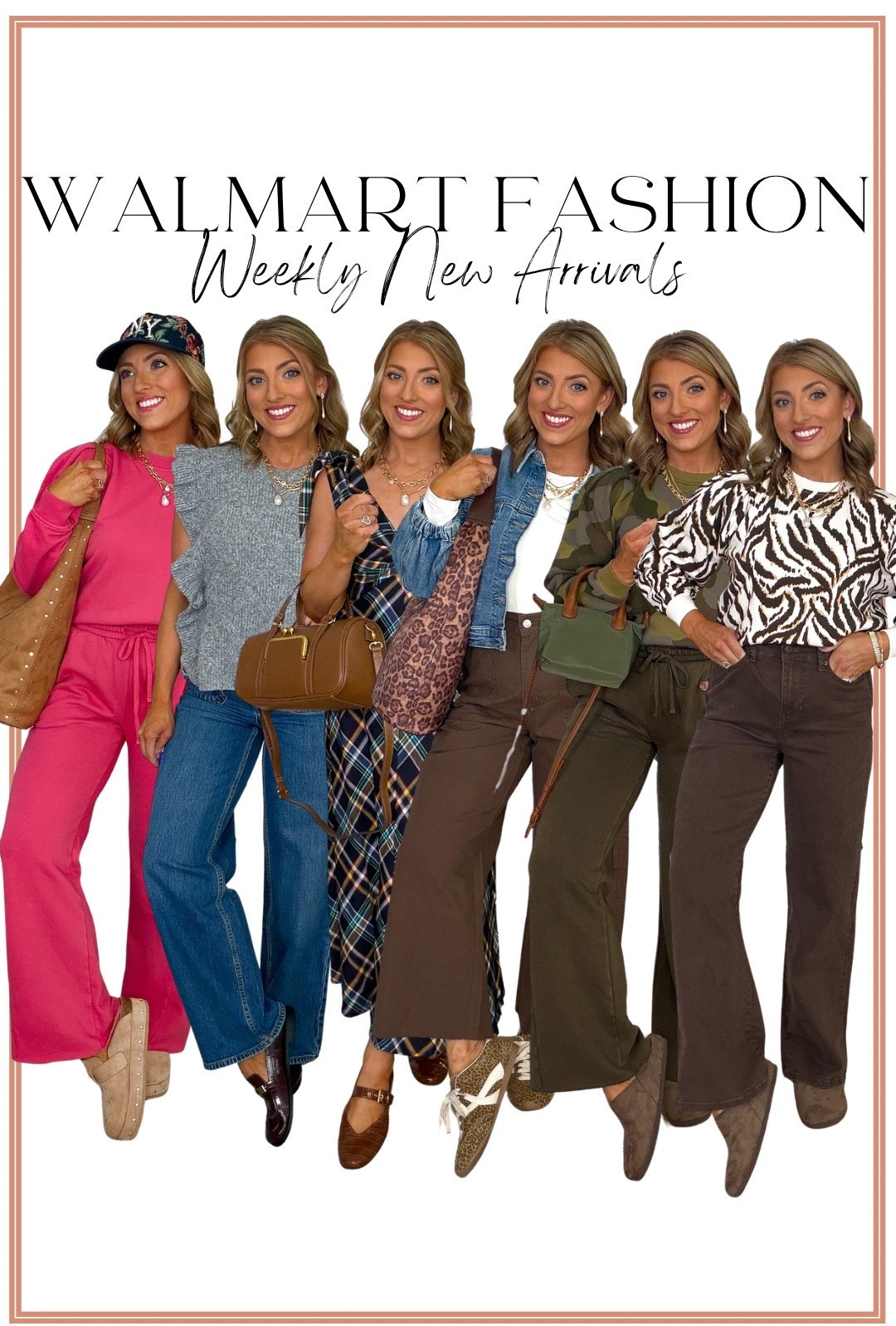 Walmart fashion is on ANOTHER LEVEL right now!!! 🤯🔥 These are seriously some of the BEST Walmart new arrivals they have ever released, and I don’t say that lightly! Every time I think the new drops can’t get any better…they DO!

The colors, prints, denim, matching sets, leopard, camo, chocolate brown, olive green, layering pieces—ALL OF IT. 👏 So many of these look and feel like pieces you’d find at much more expensive retailers, but at the Walmart prices we love!

I rounded up some of this week’s BEST Walmart fashion new arrivals, and there are so many incredible fall outfit ideas in here! 🍂🤎 Cute looks for school drop-off, errands, lunch, travel, weekends and everything in between. If this is any indication of what Walmart has coming for fall fashion this year…we are in TROUBLE. 😂🙌

#walmartfashion #walmartfinds #walmartnewarrivals #walmartstyle #walmartfashionfinds #walmartoutfits #walmartfallfashion #fallfashion #falloutfits #falloutfitideas #affordablefashion #affordablestyle #womensfashion #everydaystyle

#LTKootd #LTKPetite