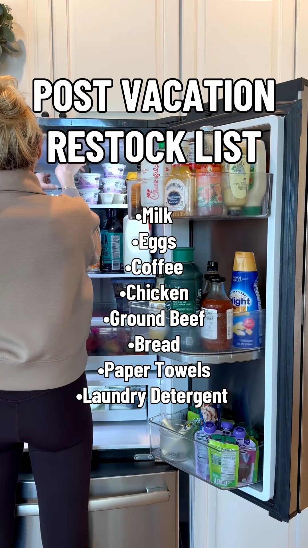 Back from vacation and straight into restock mode 🤍

These are the things I always grab first so our week runs smoothly again.

Nothing fancy — just the basics that keep our home running.

Save this for your next trip.


#PostVacationReset
#MomRoutine
#BusyMomLife
#GroceryRestock
#HomeReset
#MomLifeSimplified

#LTKdayinmylife #LTKmorningroutine #LTKmomlife