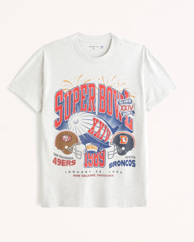 Men's Vintage Super Bowl Graphic Tee | Men's Tops | Abercrombie.com | Abercrombie & Fitch (US)